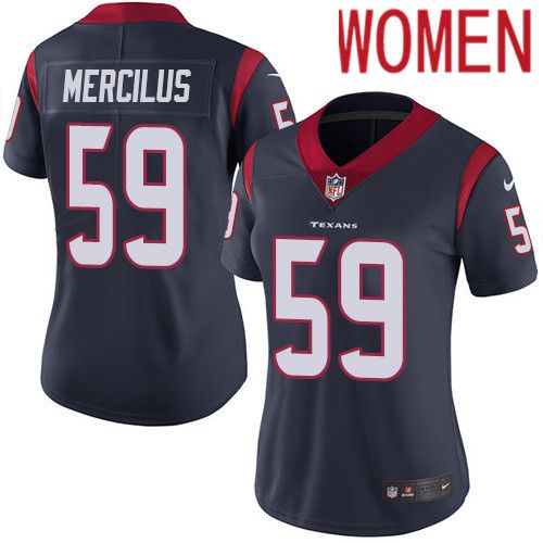 Women Houston Texans #59 Whitney Mercilus Navy Blue Nike Vapor Limited NFL Jersey
